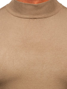 Jersey de cuello medio básico para hombre camel Bolf W1-1725