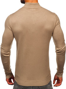 Jersey de cuello medio básico para hombre camel Bolf W1-1725