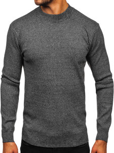 Jersey de cuello medio básico para hombre gris Bolf S8727