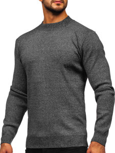 Jersey de cuello medio básico para hombre gris Bolf S8727