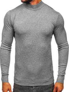 Jersey de cuello medio básico para hombre gris Bolf W1-1725