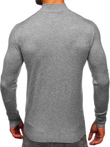 Jersey de cuello medio básico para hombre gris Bolf W1-1725