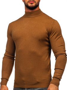 Jersey de cuello medio básico para hombre marrón Bolf W1-1725