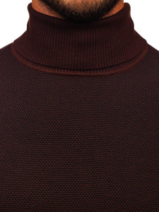 Jersey de cuello vuelto para hombre marrón Bolf W2-20125