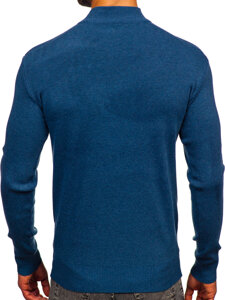 Jersey de cuelo medio básico para hombre azul Bolf H2402