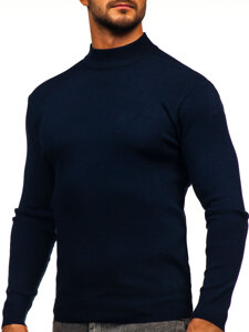 Jersey de cuelo medio básico para hombre azul oscuro Bolf H2402