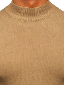 Jersey de cuelo medio básico para hombre beige Bolf H2402