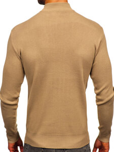 Jersey de cuelo medio básico para hombre beige Bolf H2402