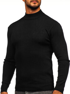 Jersey de cuelo medio básico para hombre negro Bolf H2402