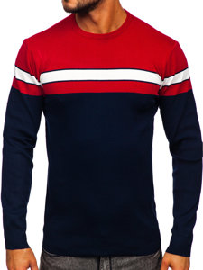 Jersey para hombre rojo y azul oscuro Bolf H2107