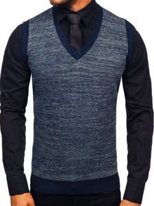 Jersey sin manga para hombre azul oscuro Bolf 8131