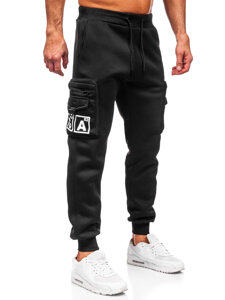 Joggers cargo cálidos para hombre Negro Bolf K22