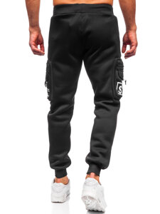 Joggers cargo cálidos para hombre Negro Bolf K22