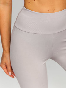 Leggings corto de punto canalé para mujer gris Bolf 5YY734