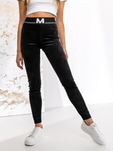 Leggings de mujer de velour negro Bolf W7688A1