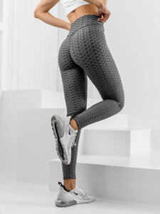 Leggings de rayas para mujer grafito Bolf HL157