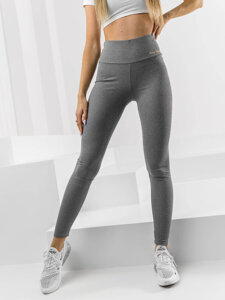 Leggings de rayas para mujer gris Bolf 10376