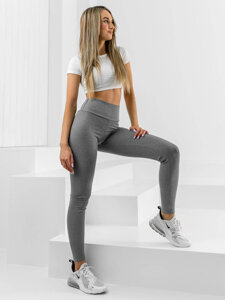 Leggings de rayas para mujer gris Bolf 10376