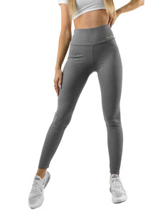 Leggings de rayas para mujer gris Bolf 10376