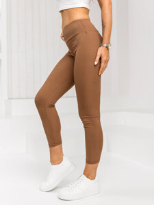 Leggings de rayas para mujer marrón Bolf W7903