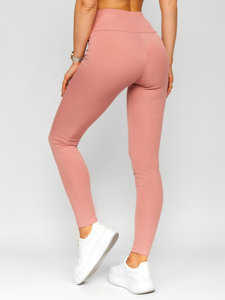 Leggings de rayas para mujer rosa Bolf W7501