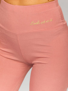 Leggings de rayas para mujer rosa Bolf W7501