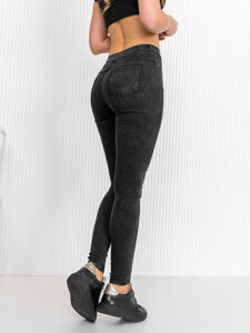 Leggings de vaquero para mujer negro Bolf W7059