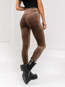 Leggings de velour para mujer chocolate Bolf W5232