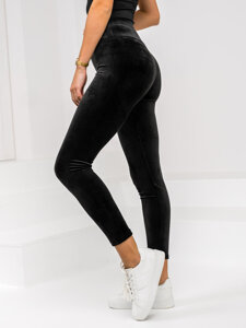 Leggings de velour para mujer negro Bolf W5231