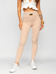 Leggings para mujer beige Bolf 021A