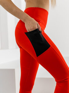 Leggings para mujer rojo Bolf XL009