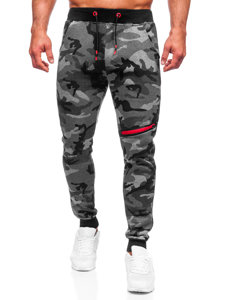 Pantalón camuflaje de chándal para hombre grafito Bolf KK04