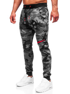 Pantalón camuflaje de chándal para hombre grafito Bolf KK04