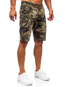 Pantalón cargo cargo para hombre caqui con estampado de camuflaje Bolf 6713