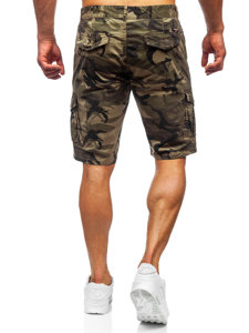 Pantalón cargo cargo para hombre caqui con estampado de camuflaje Bolf 6713