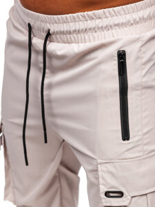 Pantalón cargo de chándal jogger para hombre beige Bolf HSS298