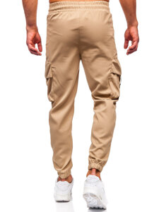 Pantalón cargo de chándal jogger para hombre beige Bolf HSS299