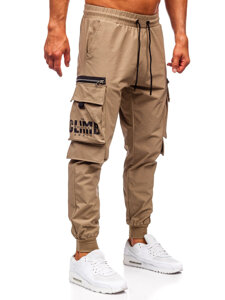 Pantalón cargo de chándal jogger para hombre caqui Bolf K12