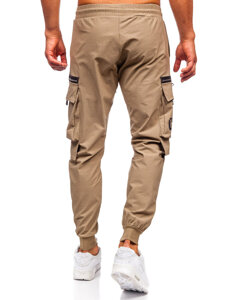 Pantalón cargo de chándal jogger para hombre caqui Bolf K12