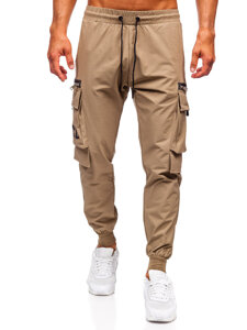 Pantalón cargo de chándal jogger para hombre caqui Bolf K12