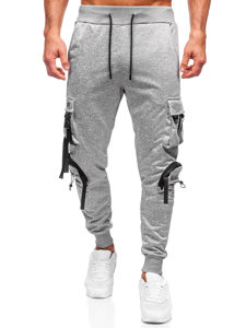 Pantalón cargo de chándal jogger para hombre gris Bolf HS7176