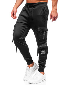 Pantalón cargo de chándal jogger para hombre negro Bolf HS7176