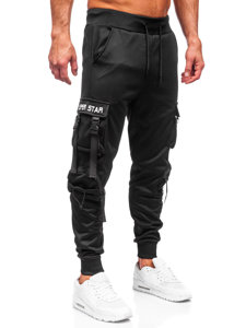 Pantalón cargo de chándal jogger para hombre negro Bolf HS7176