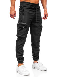 Pantalón cargo de chándal jogger para hombre negro Bolf HSS296