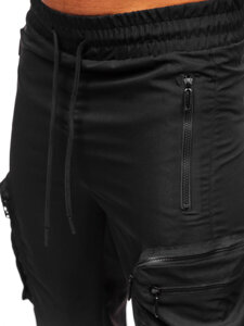 Pantalón cargo de chándal jogger para hombre negro Bolf HSS296