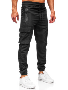 Pantalón cargo de chándal jogger para hombre negro Bolf HSS297