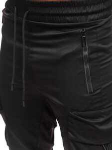 Pantalón cargo de chándal jogger para hombre negro Bolf HSS299