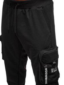 Pantalón cargo de chándal jogger para hombre negro Bolf K20