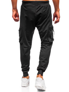 Pantalón cargo de chándal jogger para hombre negro Bolf K21