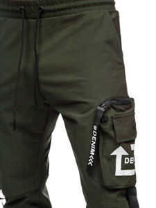 Pantalón cargo de chándal jogger para hombre verde Bolf K13